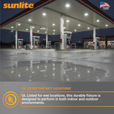 Sunlite 85676 Outdoor Canopy Light Fixture 120/277 ,Power Clectable 40/60/80 Watt,30K,40K,50K
