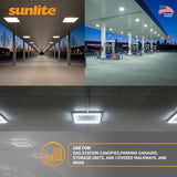 Sunlite 85676 Outdoor Canopy Light Fixture 120/277 ,Power Clectable 40/60/80 Watt,30K,40K,50K