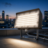 Sunlite Flood Light Fixture 40W/50/60W/80W 120-277V 0-10V Dimming 30K/40K/50K Photocell