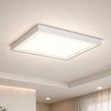 Sunlite 87746 LED Selectable 12" Square Flat Panel Light Fixture, 10W, 920 Lmns, Slim Design, Ceiling Mount, 30K/35K/40K/45K/50K Selectable CCT, Dimmable