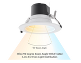 unlite 6" LED Commercial Recessed Round Downlight Fixture, Power Selectable 13W/19W/27W, 3000 Lmns, CCT Switch 27K/30K/35K/40K/50K, 90 CRI, Dimmable, Energy Star, Title-24 Compliant, ETL Listed