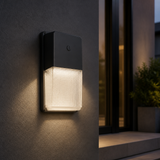 Sunlite LED Outdoor Mini Wall Pack Fixture with Dusk to Dawn Photocell, 15 Watts (100W Equivalent)