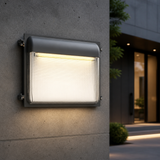 Sunlite LED 18” Slim Outdoor Wall Pack Fixture, Wattage Selectable 100W/120W/150W/185W, CCT Selectable 30K/40K/50K