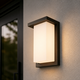 Sunlite 8” Modern LED Wall Sconce Light, Outdoor Fixture, Adjustable 3 CCT 3000K-5000K, 12 Watts
