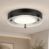 Sunlite 88678 LED 8 Inch Floating Glass Flushmount Ceiling Light Fixture, 2 Pack, 17 Watts [Pack]