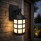 Sunlite 88687 CCT LED Mission Style Lantern Outdoor Light Fixture, Dusk to Dawn Photocell, 9 Watts (60W