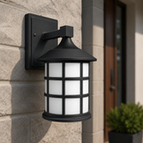 Sunlite 88687 CCT LED Mission Style Lantern Outdoor Light Fixture, Dusk to Dawn Photocell, 9 Watts (60W
