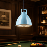 Sunlite 88754 Zed 10″ Decorative Pendant Light Fixture, Medium Base (E26), 60-Watt Max Bulb (Not Included), Matching 4-Foot Adjustable Length Cord, Baby Blue Finish with Decorative Chrome Grille