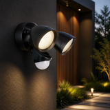 Sunlite  LED Outdoor Dual Head Security Light with Photocell & Motion Sensor Light Fixture, 20 Watts, 1800 Lumens, 3000K Warm White