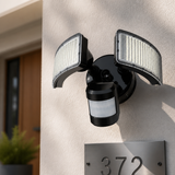 Sunlite 88911-SU LED Dual-Head Square Wall Mount Flood Light Fixture Black Finish