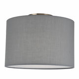 Sunlite Semi-Flush Fabric Drum Ceiling Light Fixture, Medium Base (E26), 120 Volts,