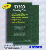 Sysco Pad Scour Green 6" X 9" Antimicrobial [20 Pack]