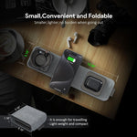 Esoulk 3-in-1 Wireless Travel Charger with 15W Wireless Charging Pad