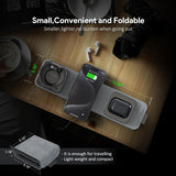 Esoulk 3-in-1 Wireless Travel Charger with 15W Wireless Charging Pad