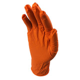 Orange Diamond Grip Industrial Nitrile Glove