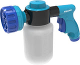 Aqua Joe AJ-MSG-TND Hose-Powered Multi Spray Gun W/Quick Change Soap to Water Dial, 7 Spray Patterns, Holds Up To 17 Fl Oz
