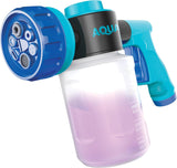 Aqua Joe AJ-MSG-TND Hose-Powered Multi Spray Gun W/Quick Change Soap to Water Dial, 7 Spray Patterns, Holds Up To 17 Fl Oz