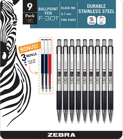 Zebra F-301 Pen [9 Pack]