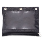 Binder Pencil Pouch, 10 x 7 3/8, Black/Clear