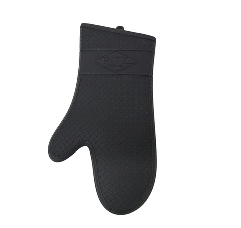 RITZ Hi-Temp Silicone Mitt, Black Oven Mitt