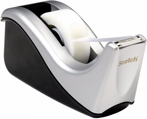 Scotch Desktop Tape Dispenser, Silvertech Two-Tone