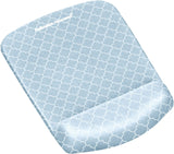 PlushTouch Mouse Pad with Wrist Rest, 7.25 x 9.37, Lattice Design