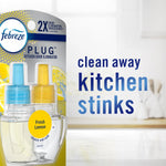 Febreze Kitchen PLUG Air Freshener Fresh Lemon Scent Oil Refill, [1 Ct]