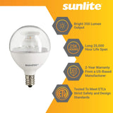 Decorative bulb G16 LED E12 2700K [6 Pack]