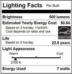 Sunlite 80671-SU LED G25 Globe Light Bulb 2700k