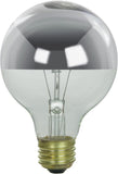 Sunlite Incandescent  G25 Globe Silverbowl Bulb