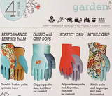 Midwest Gloves Ladies Premium Garden Gloves Assorted [4-Pack]