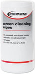 Screen Cleaning Wipes in Pop-Up Tub, Unscented, White, [120 Pack]