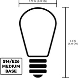 Decorative Bulb S14 Led 2w Transparent Black [6 Pack]