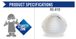 Safety Zone  Particulate Disposable Dust Mask White With Elastic Back, [50/ Box]