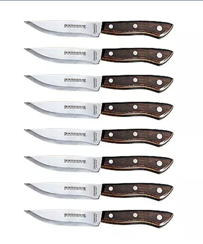 Tramontina 8-Piece Porterhouse Steak Knife Set, Pointed