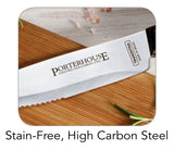 Tramontina 8-Piece Porterhouse Steak Knife Set, Pointed