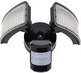 Sunlite 88911-SU LED Dual-Head Square Wall Mount Flood Light Fixture Black Finish