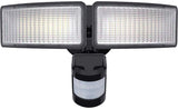 Sunlite 88911-SU LED Dual-Head Square Wall Mount Flood Light Fixture Black Finish