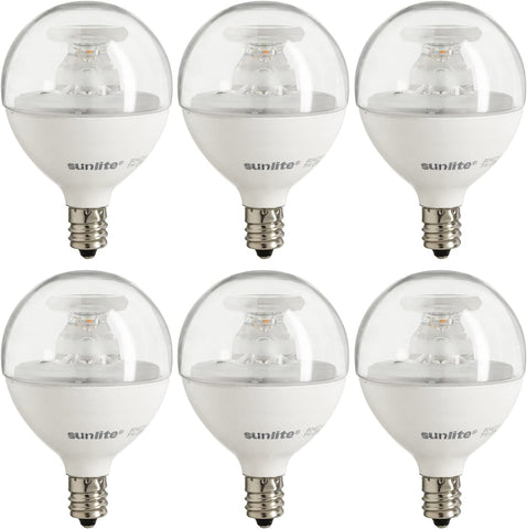 Sunlite LED G16.5 Globe Light Bulb, 7 Watts  [6PAK]