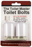 Tool-free Toilet Bolt and Cap System [3-Pack]