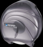 San Jamar Oceans Plastic Single Jumbo Bath Tissue Dispenser, 3.25" Core, Black Pearl