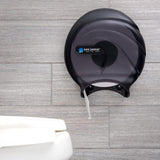 San Jamar Oceans Plastic Single Jumbo Bath Tissue Dispenser, 3.25" Core, Black Pearl