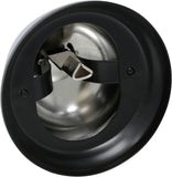 Universal Call Bell, 3.34 inch Diameter, Black & Silver